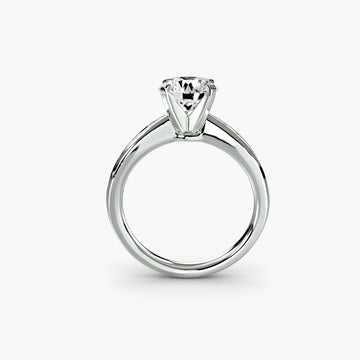 The Camille Solitaire with Pavé Setting