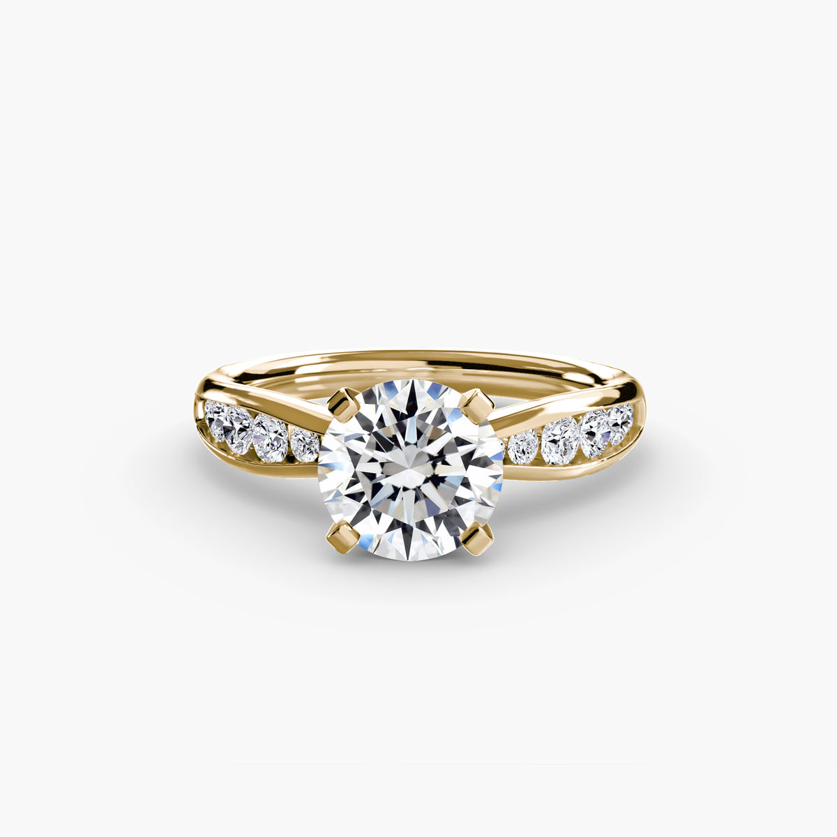 The Camille Solitaire with Pavé Setting