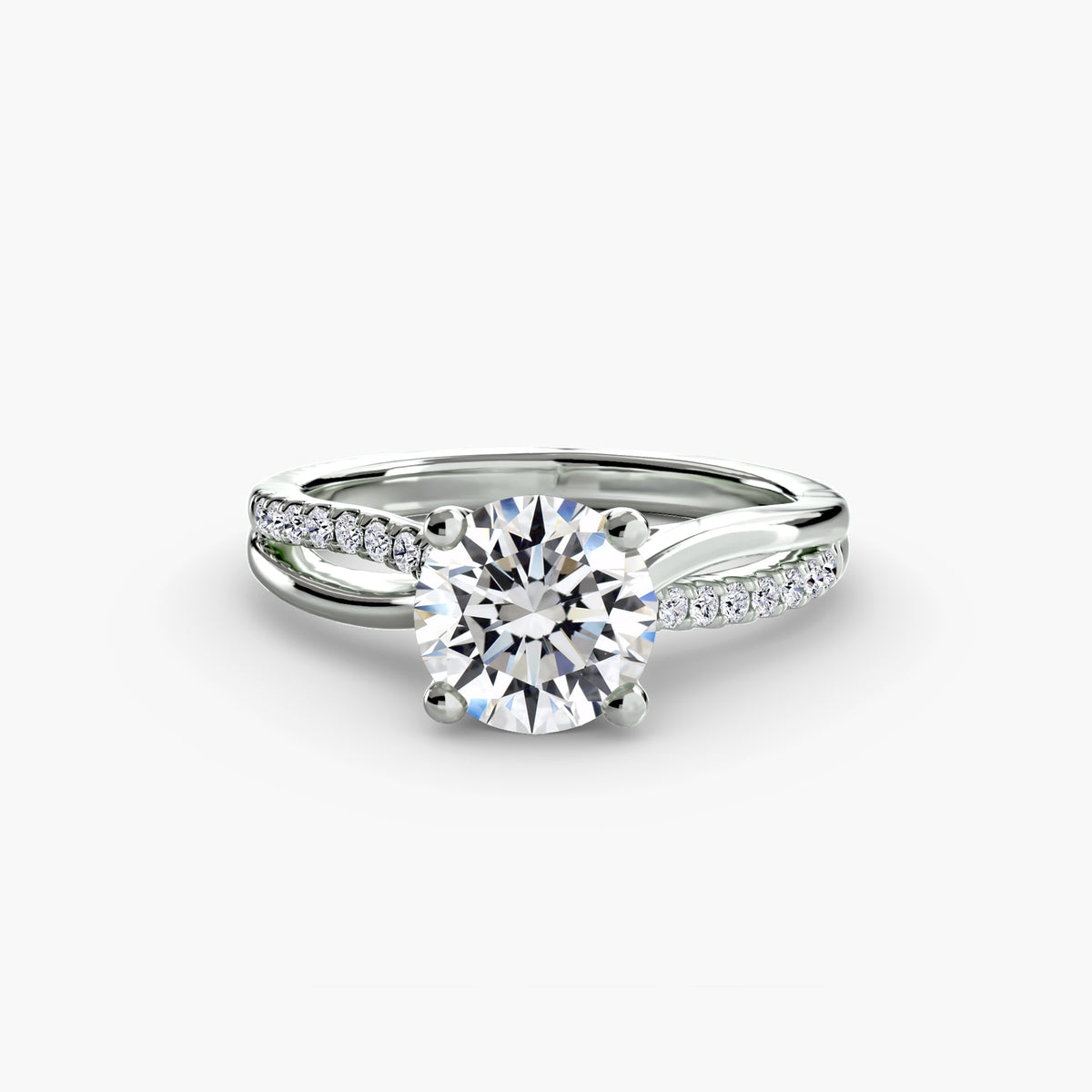 The Split Shank Pavé Solitaire Setting