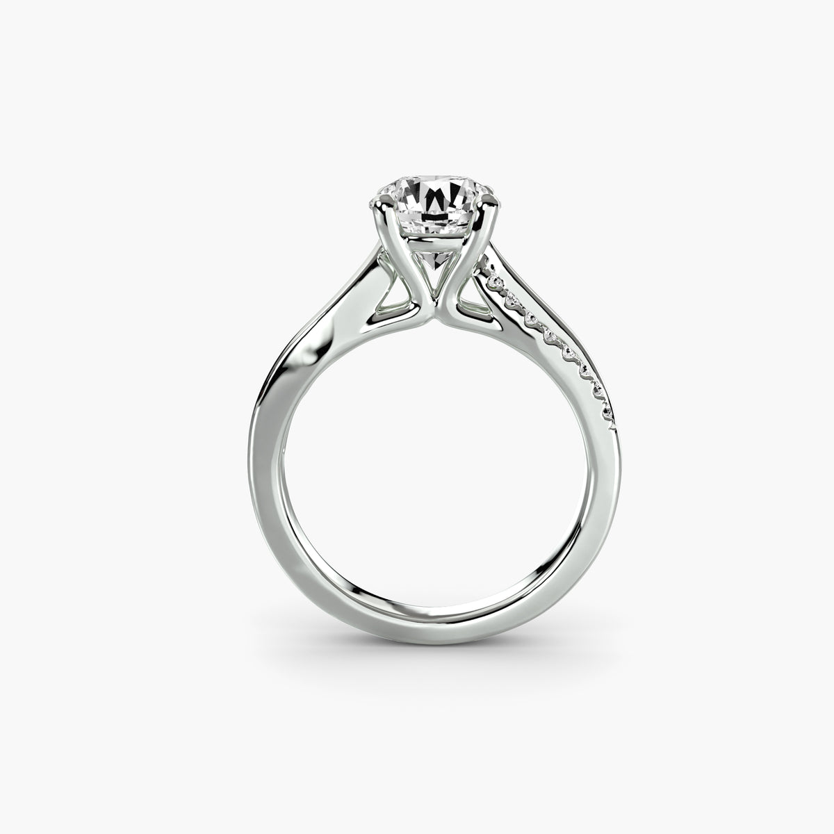 The Split Shank Pavé Solitaire Setting