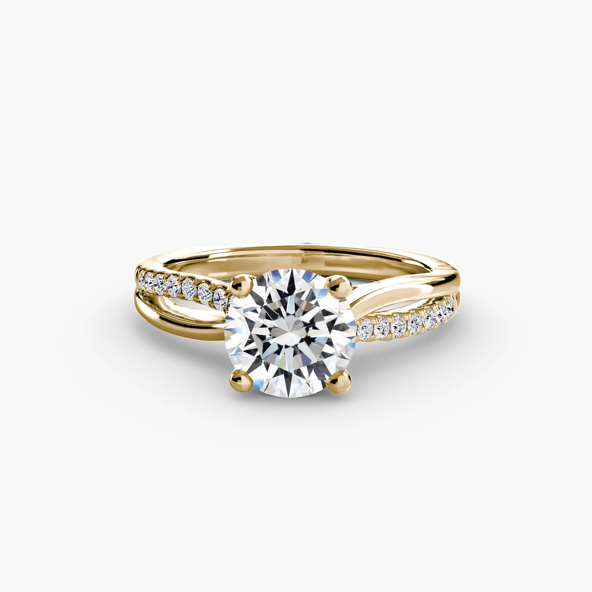The Split Shank Pavé Solitaire Setting