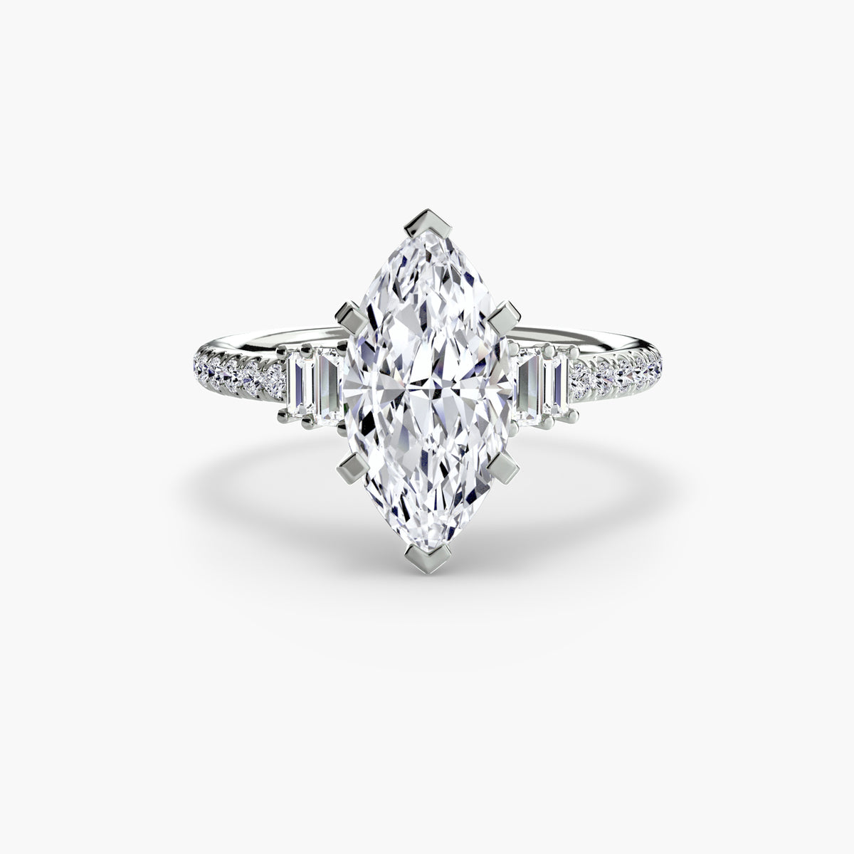 The Estelle Solitaire with Pavé Setting