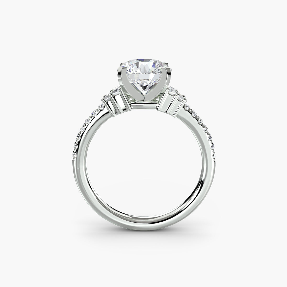 The Estelle Solitaire with Pavé Setting