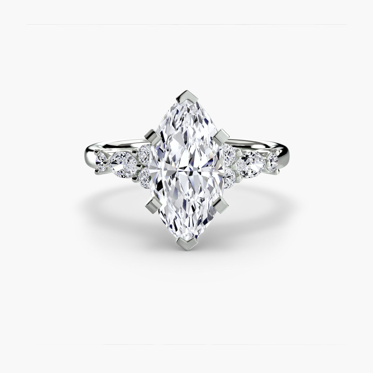 The Floral Accent Solitaire Setting