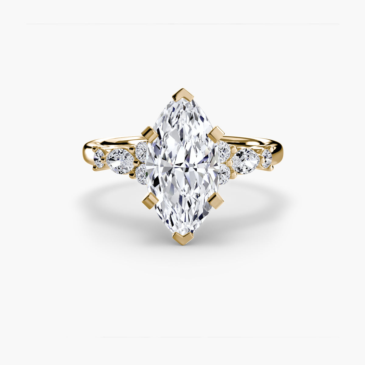 The Floral Accent Solitaire Setting