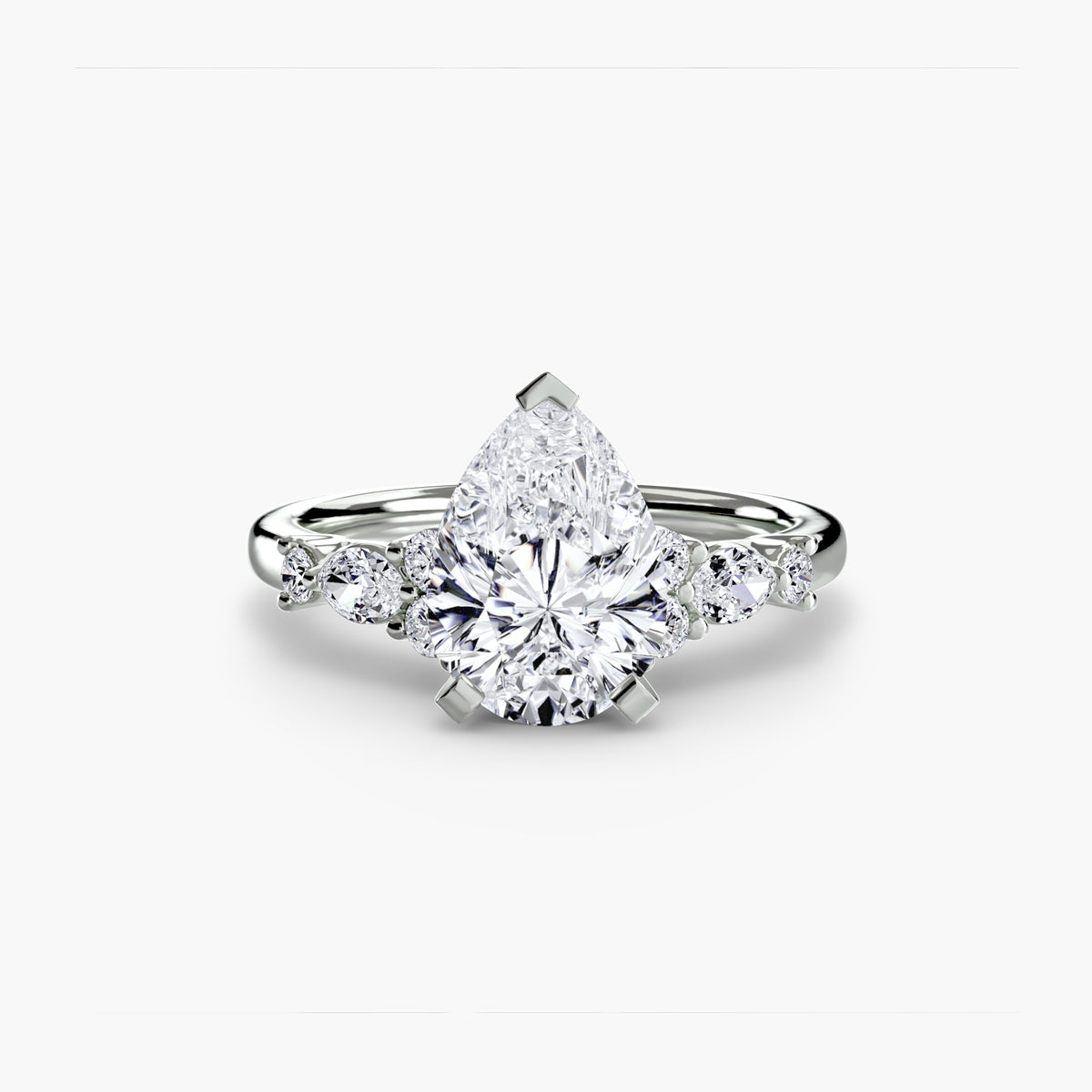 The Floral Accent Solitaire Setting