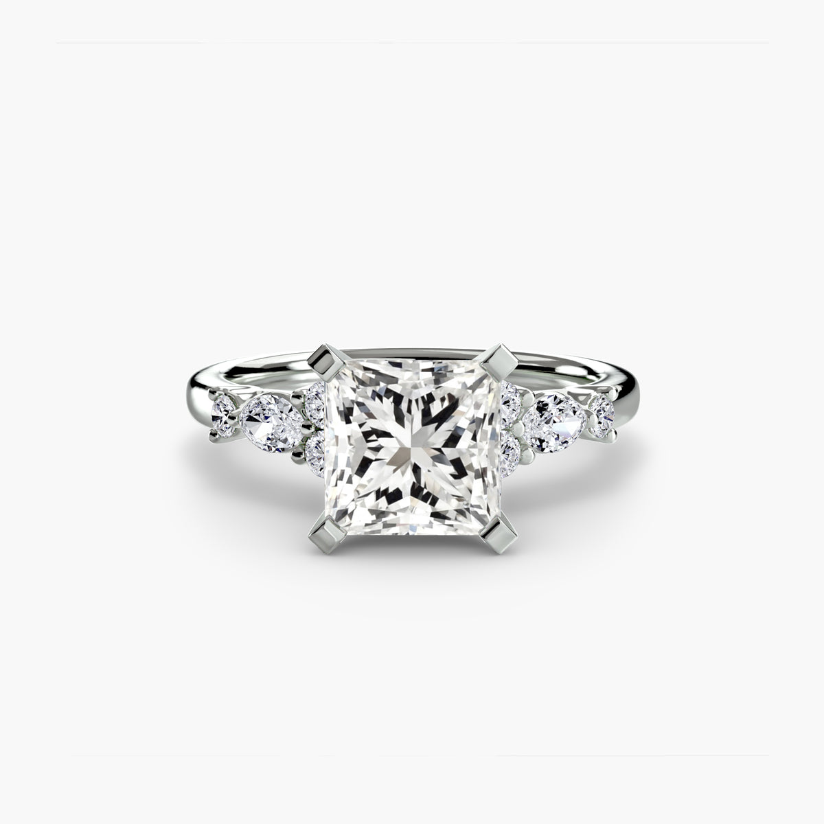 The Floral Accent Solitaire Setting