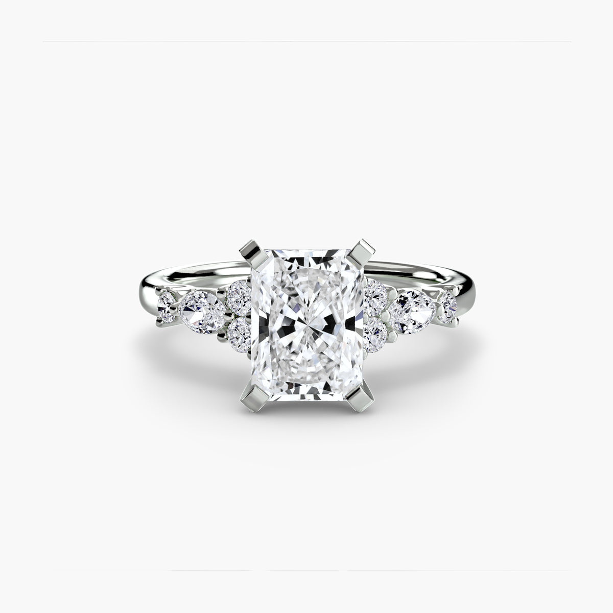 The Floral Accent Solitaire Setting