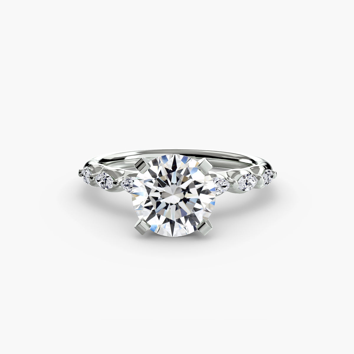 The Floral Accent Solitaire Setting