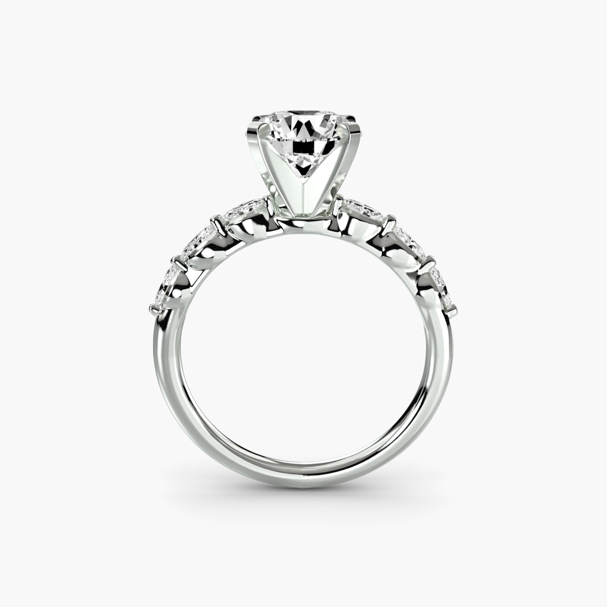 The Floral Accent Solitaire Setting
