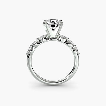 The Floral Accent Solitaire Setting