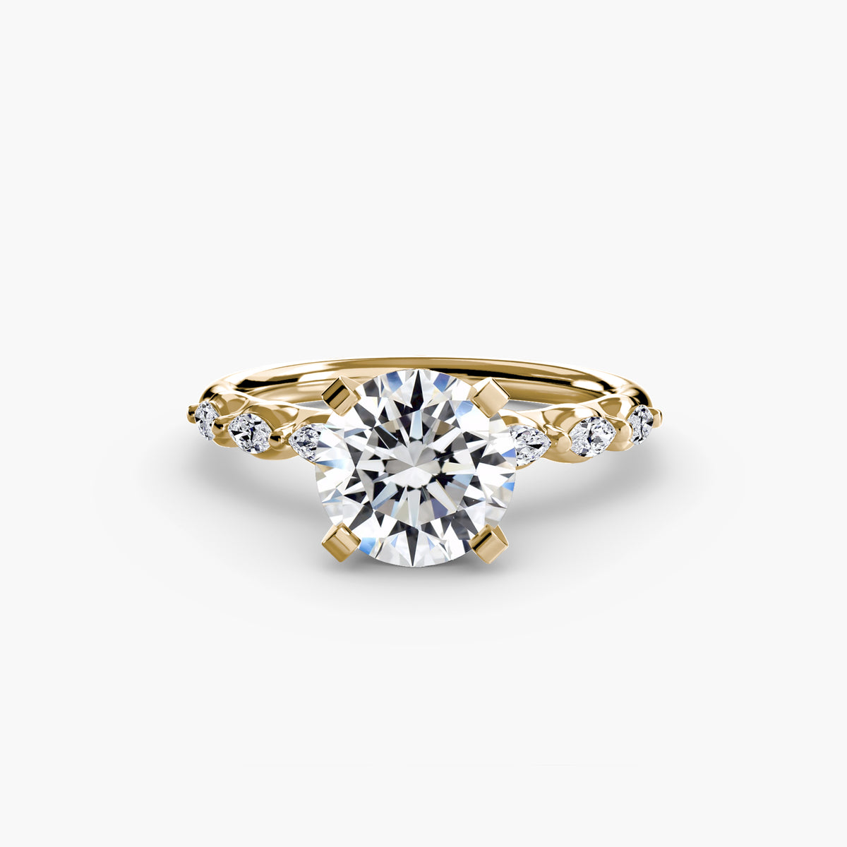 The Floral Accent Solitaire Setting