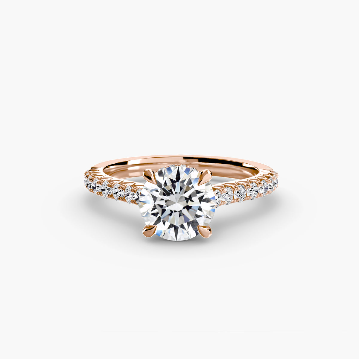 The Lucienne Solitaire with Pavé Setting