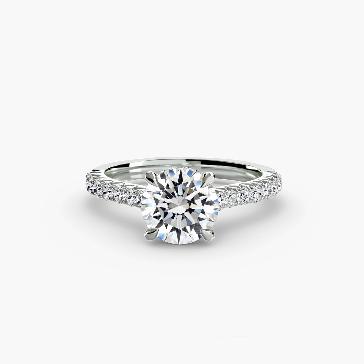 The Lucienne Solitaire with Pavé Setting