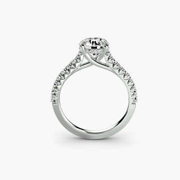 The Lucienne Solitaire with Pavé Setting