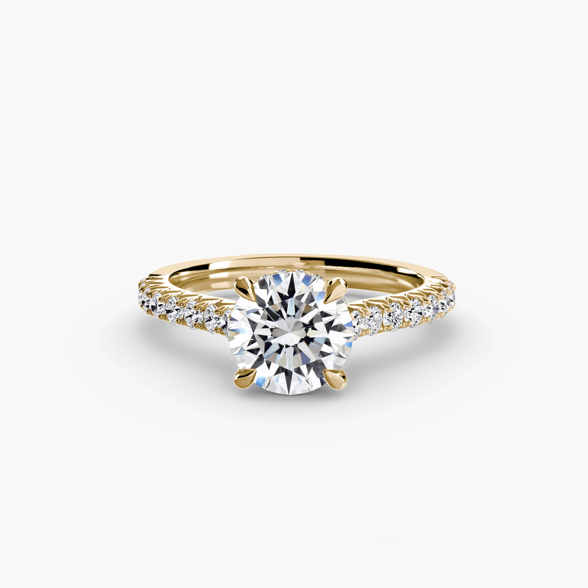The Lucienne Solitaire with Pavé Setting
