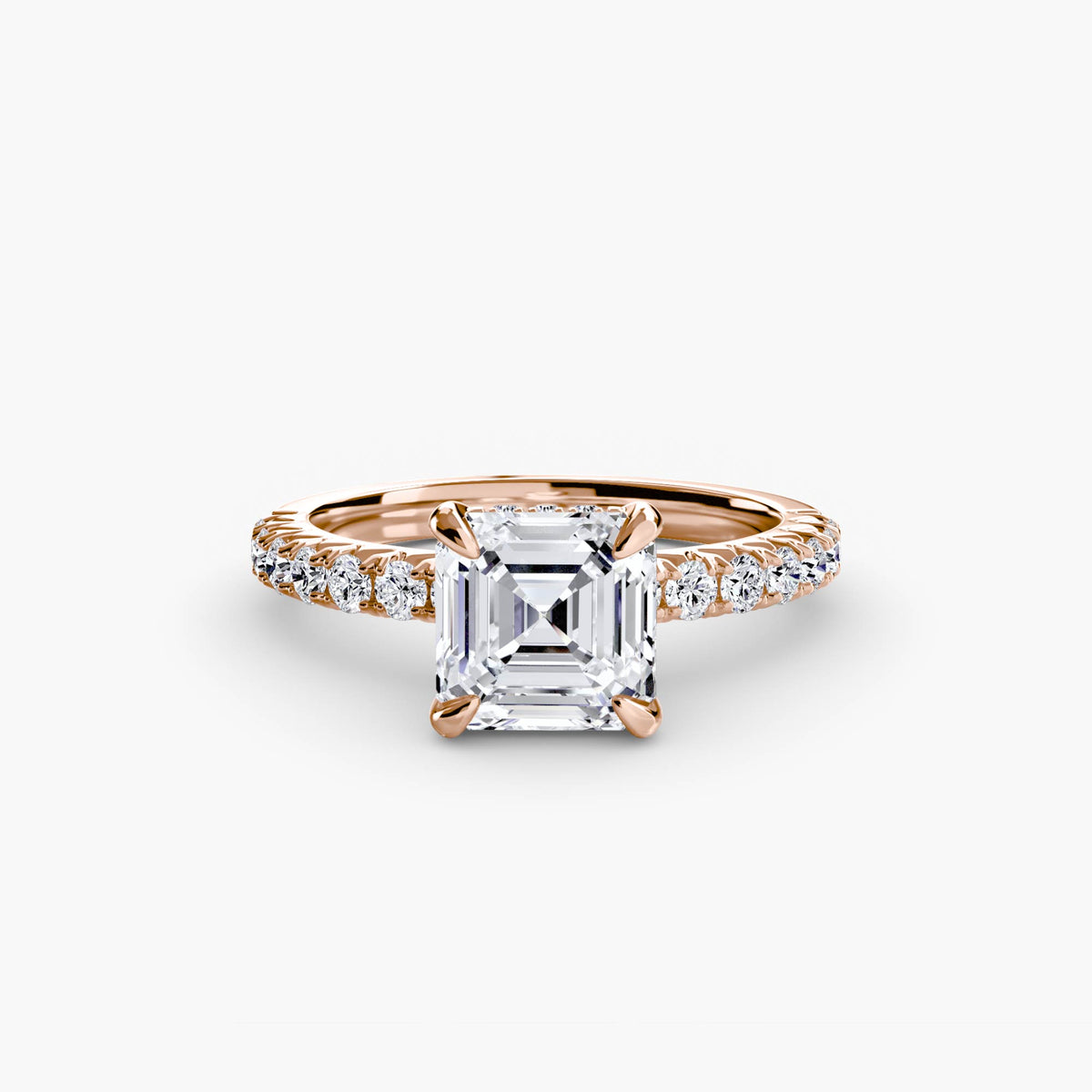 The Margot Solitaire with Pavé Setting