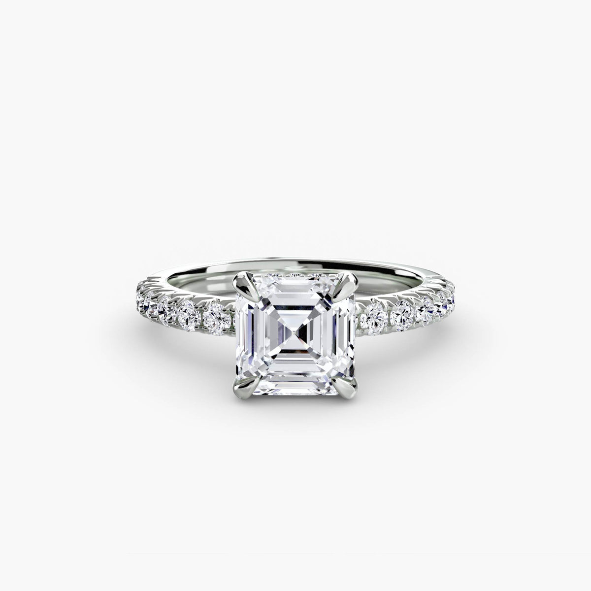 The Margot Solitaire with Pavé Setting