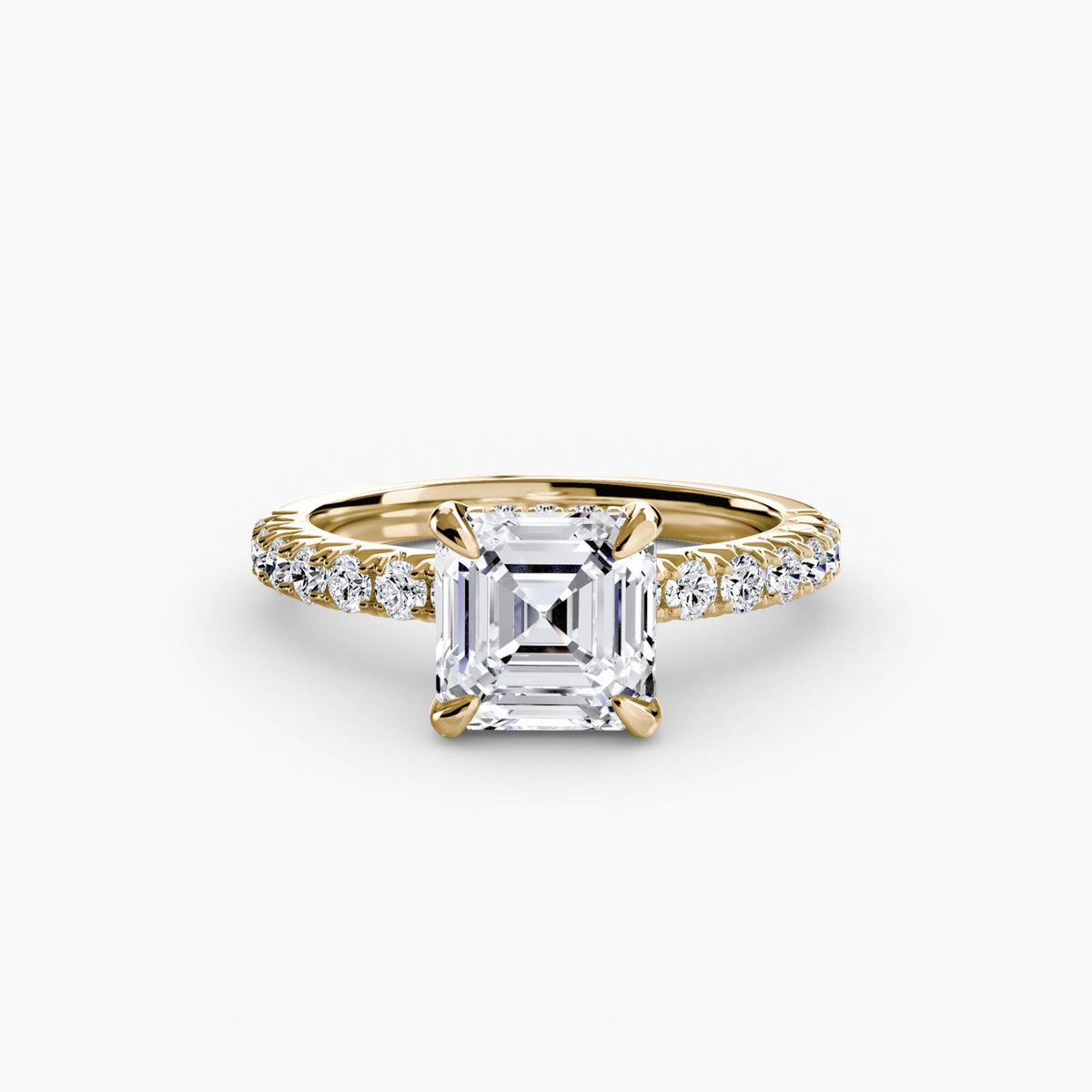 The Margot Solitaire with Pavé Setting