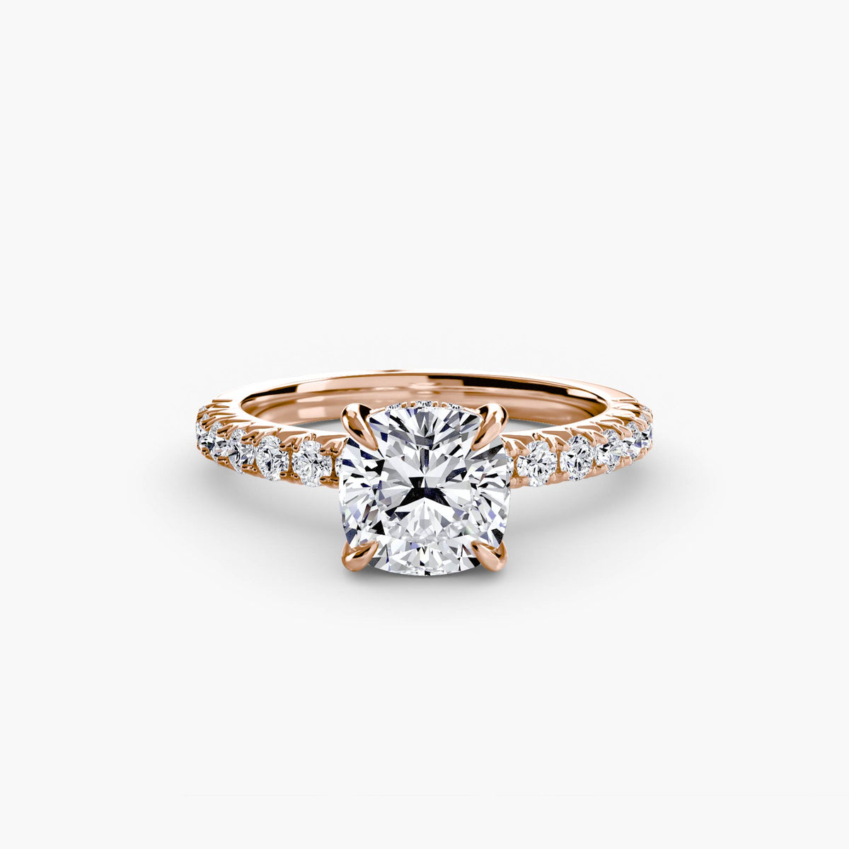 The Margot Solitaire with Pavé Setting