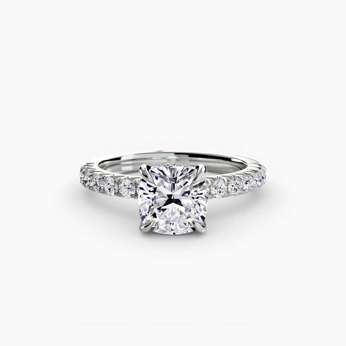 The Margot Solitaire with Pavé Setting