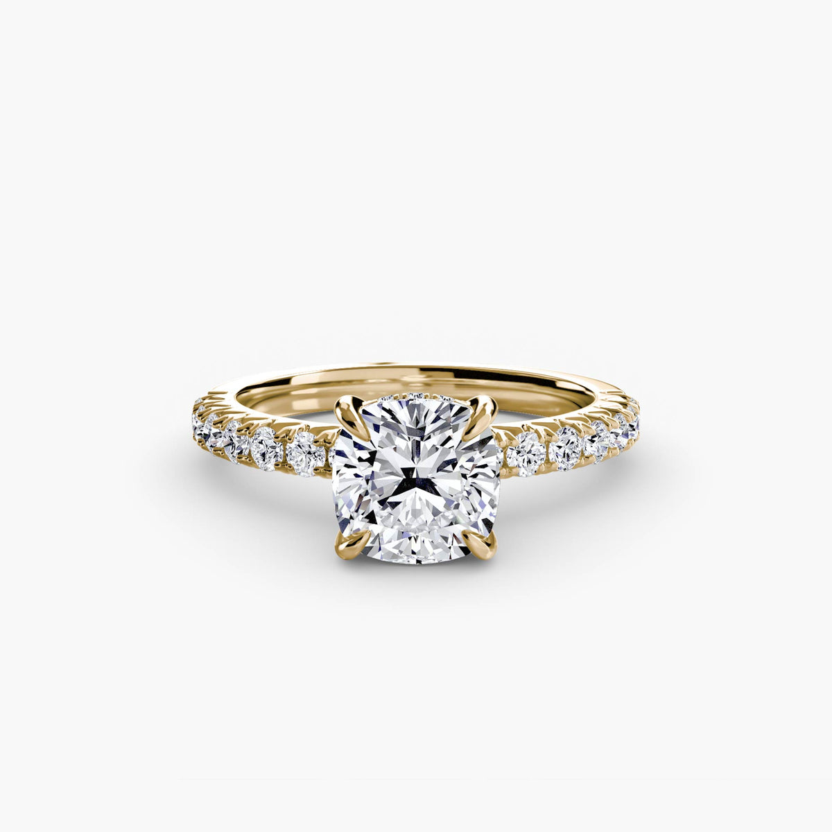 The Margot Solitaire with Pavé Setting