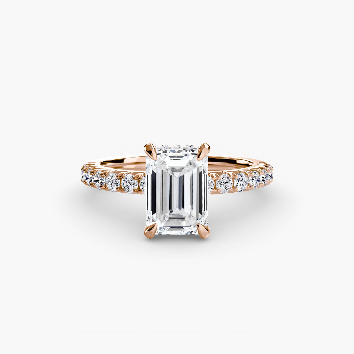 The Margot Solitaire with Pavé Setting