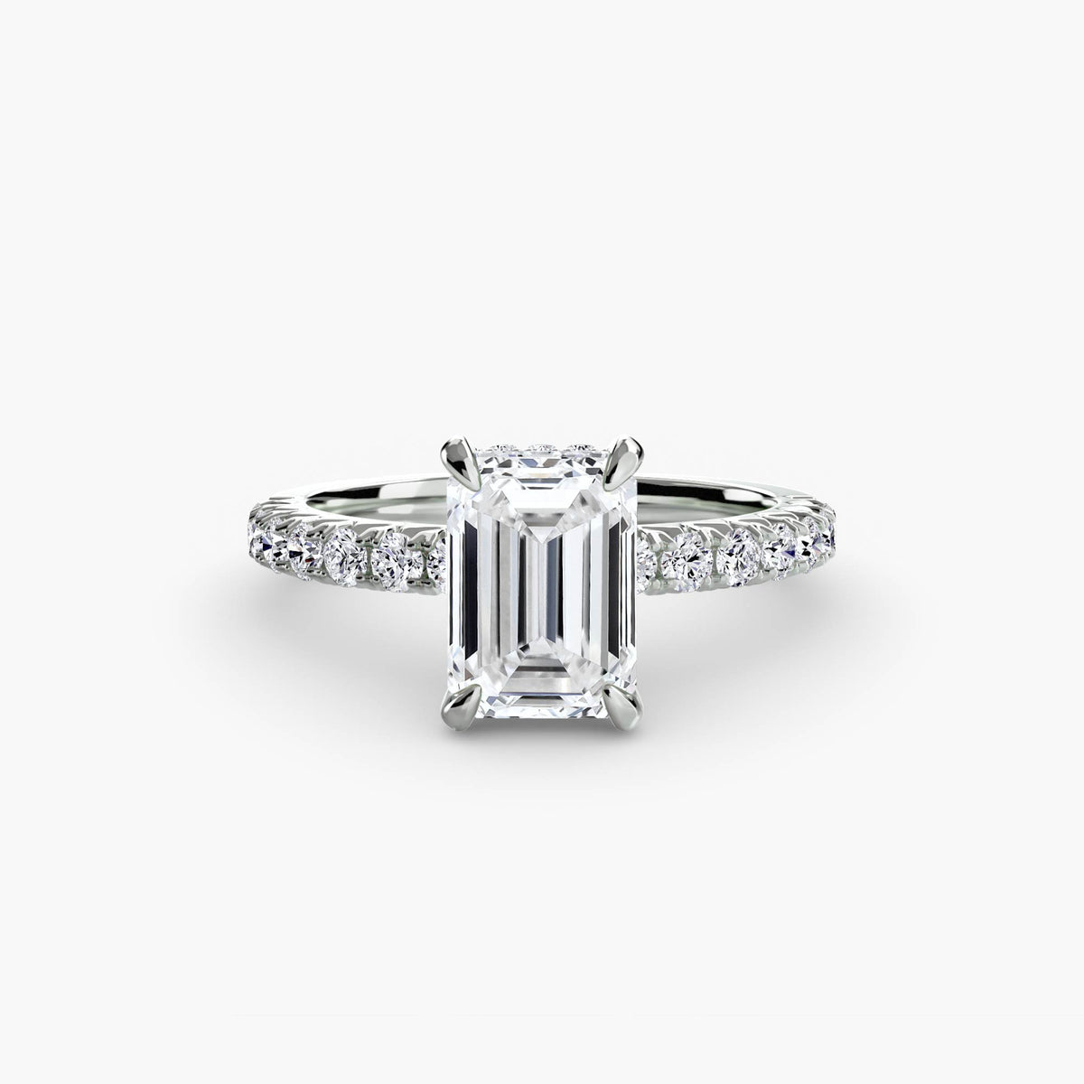 The Margot Solitaire with Pavé Setting