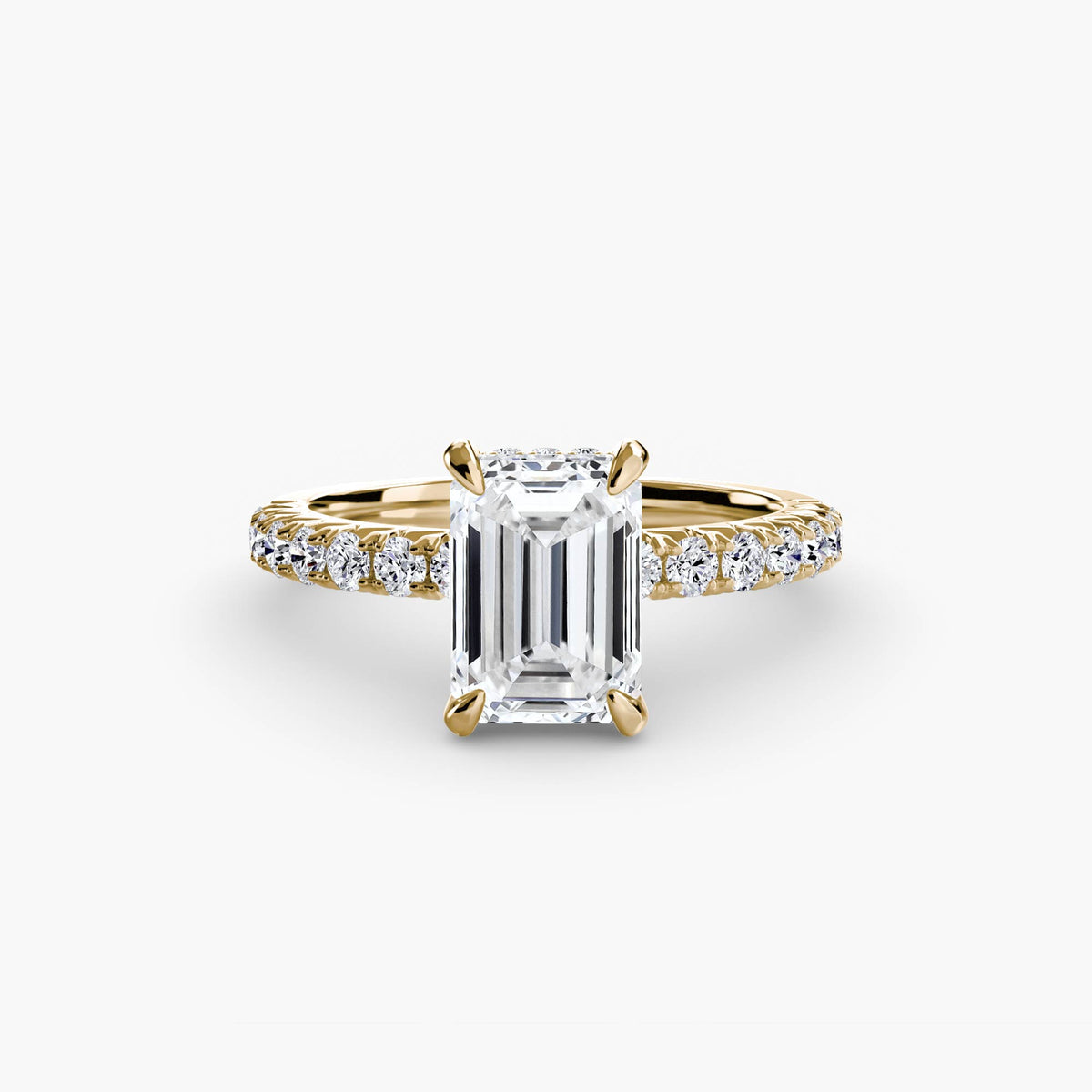 The Margot Solitaire with Pavé Setting