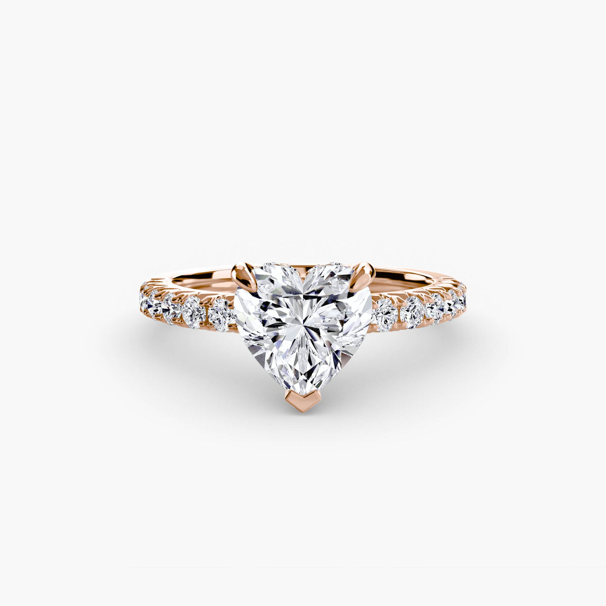 The Margot Solitaire with Pavé Setting