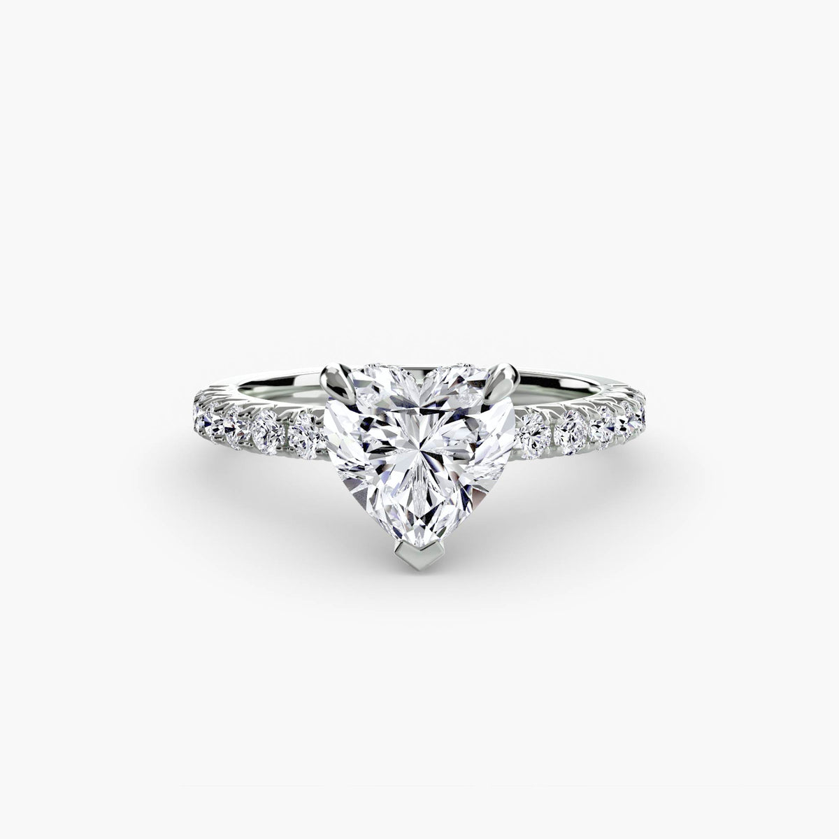 The Margot Solitaire with Pavé Setting