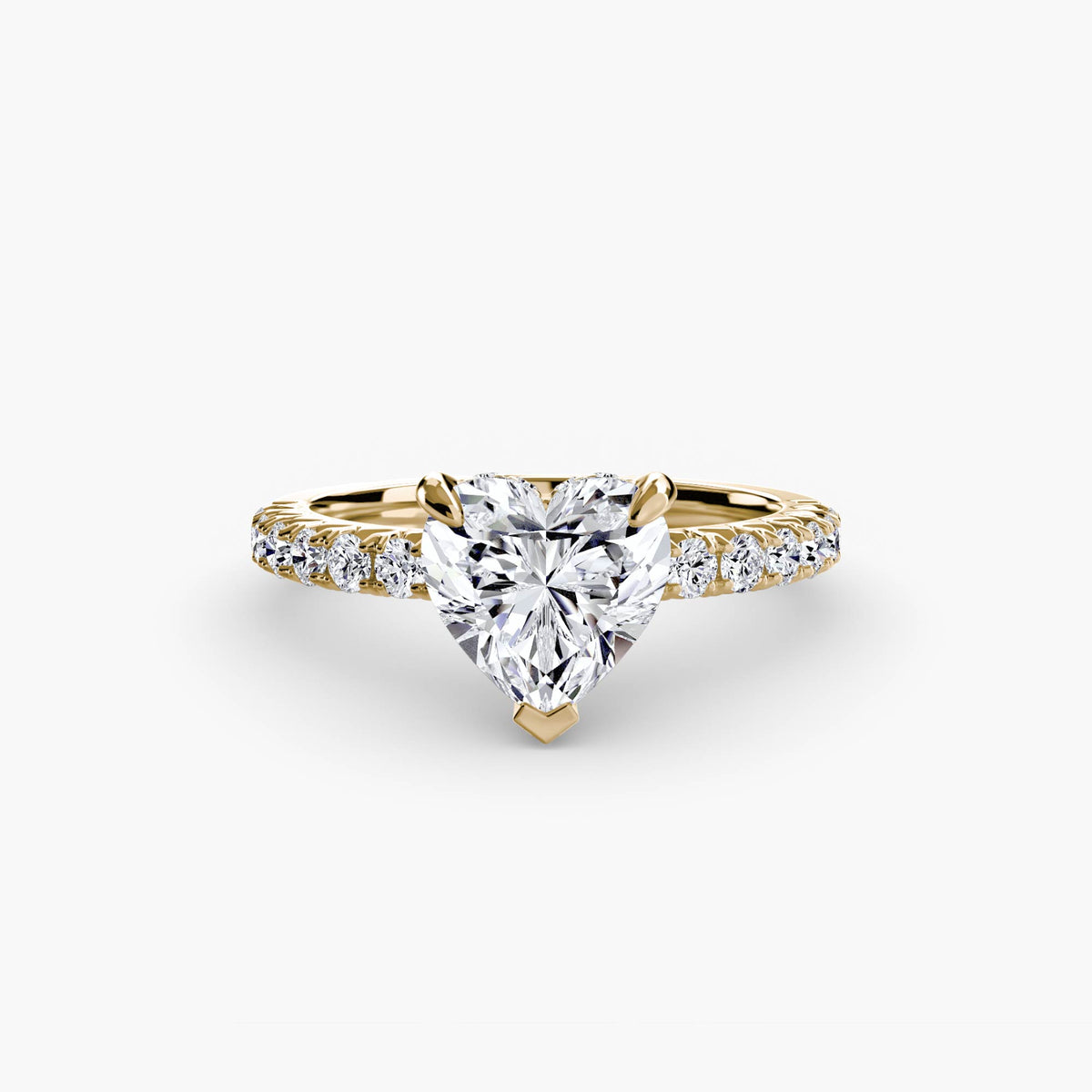 The Margot Solitaire with Pavé Setting