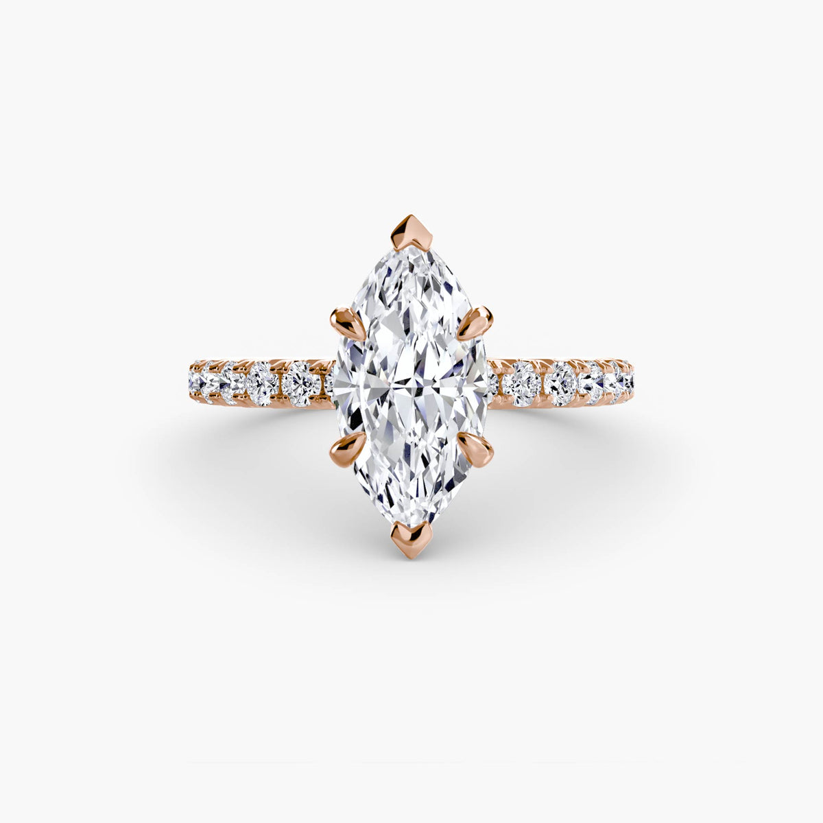 The Margot Solitaire with Pavé Setting