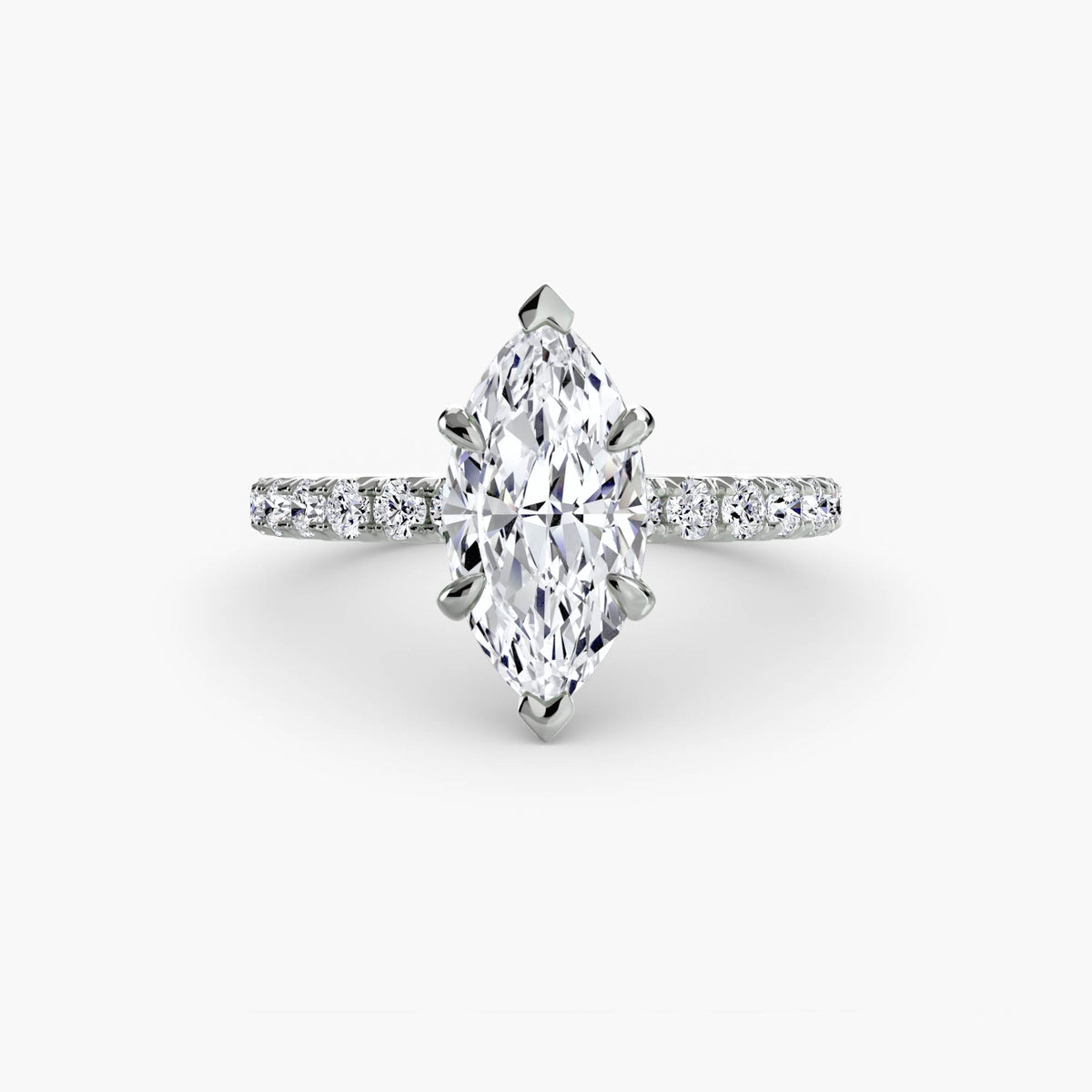 The Margot Solitaire with Pavé Setting