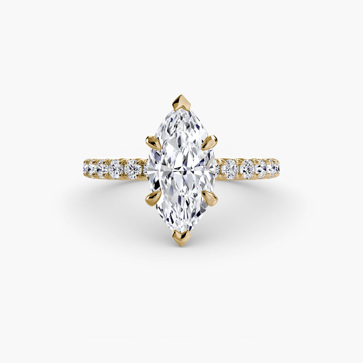 The Margot Solitaire with Pavé Setting