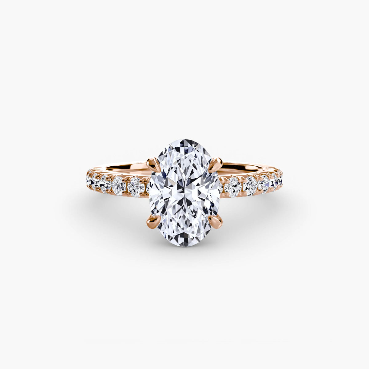 The Margot Solitaire with Pavé Setting