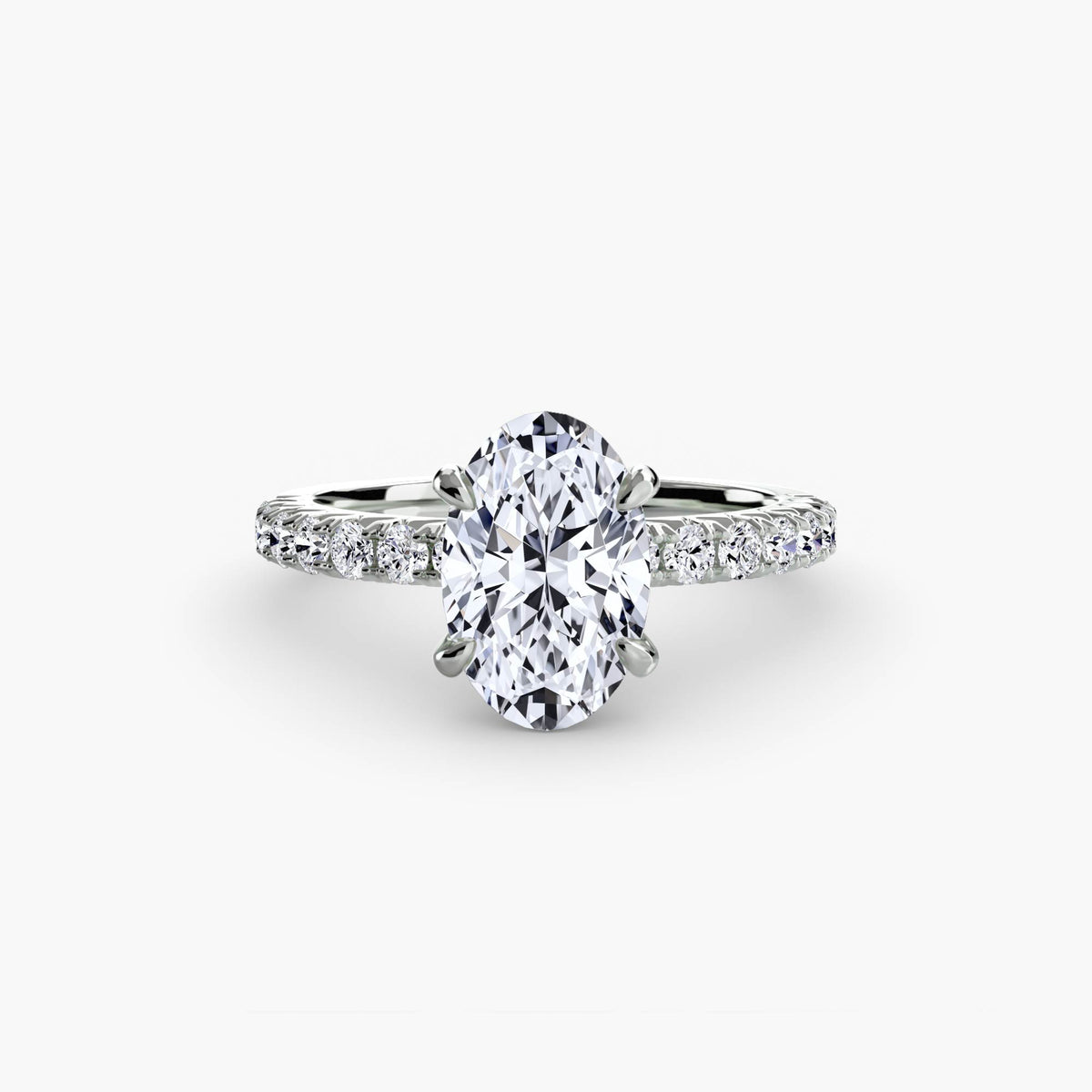The Margot Solitaire with Pavé Setting