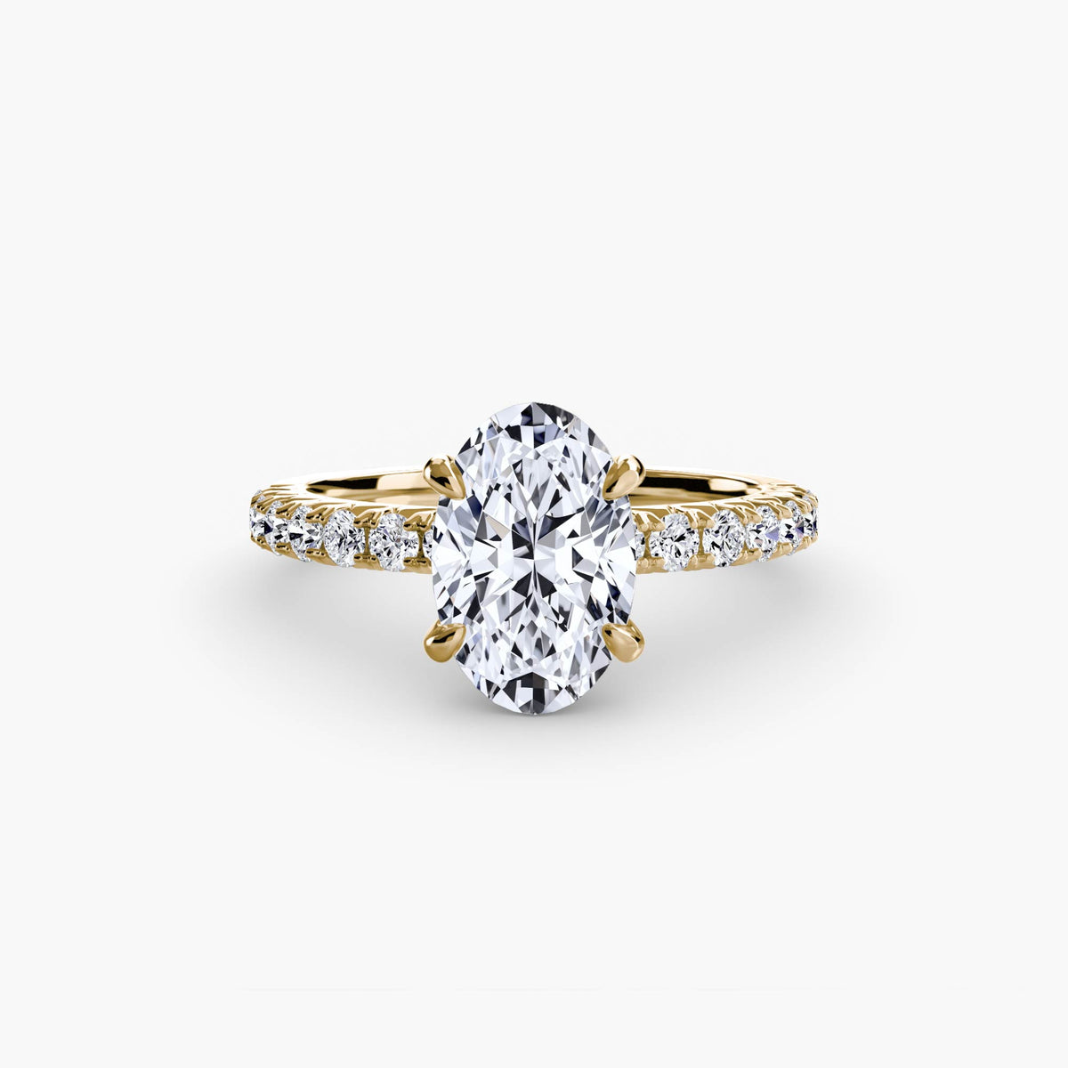 The Margot Solitaire with Pavé Setting