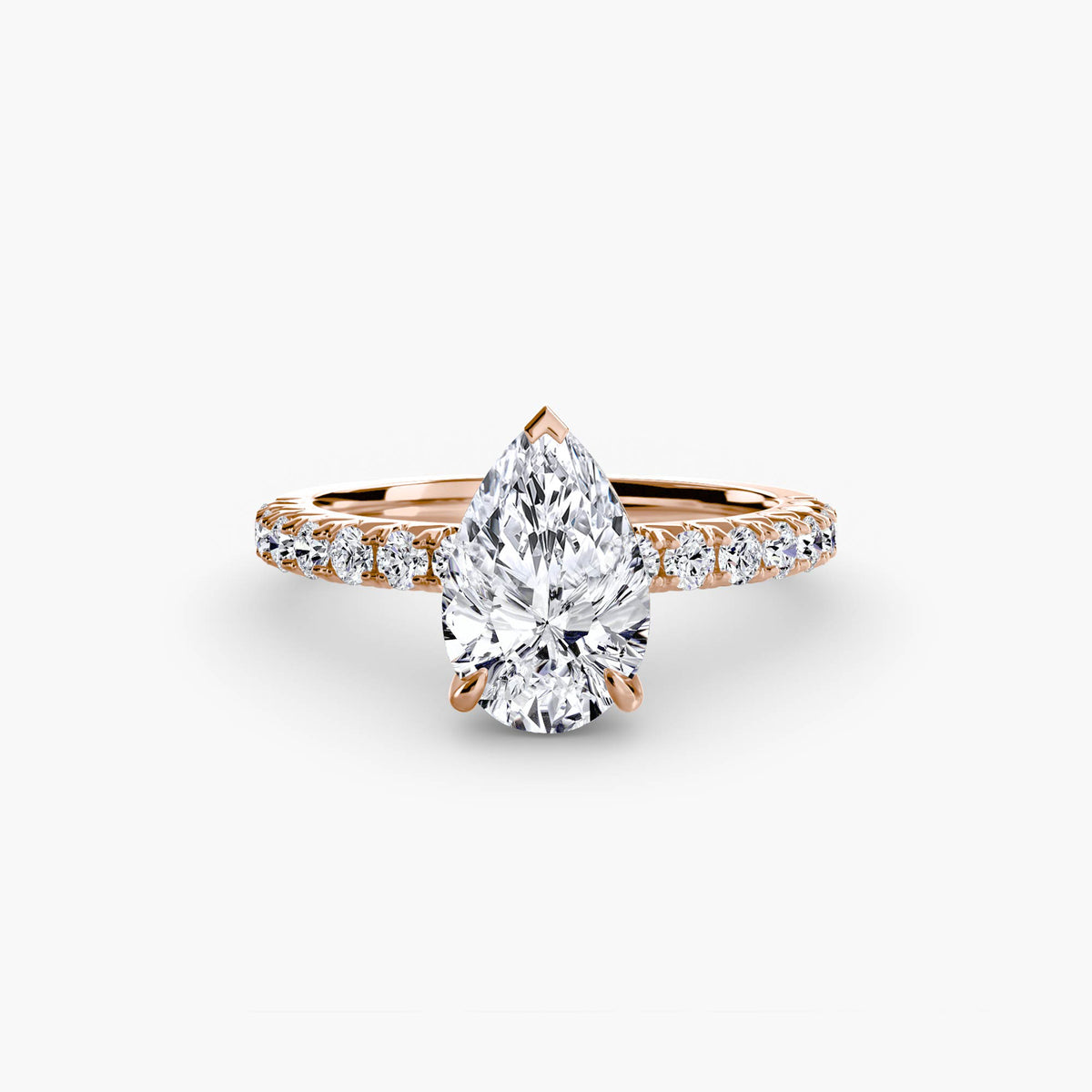 The Margot Solitaire with Pavé Setting