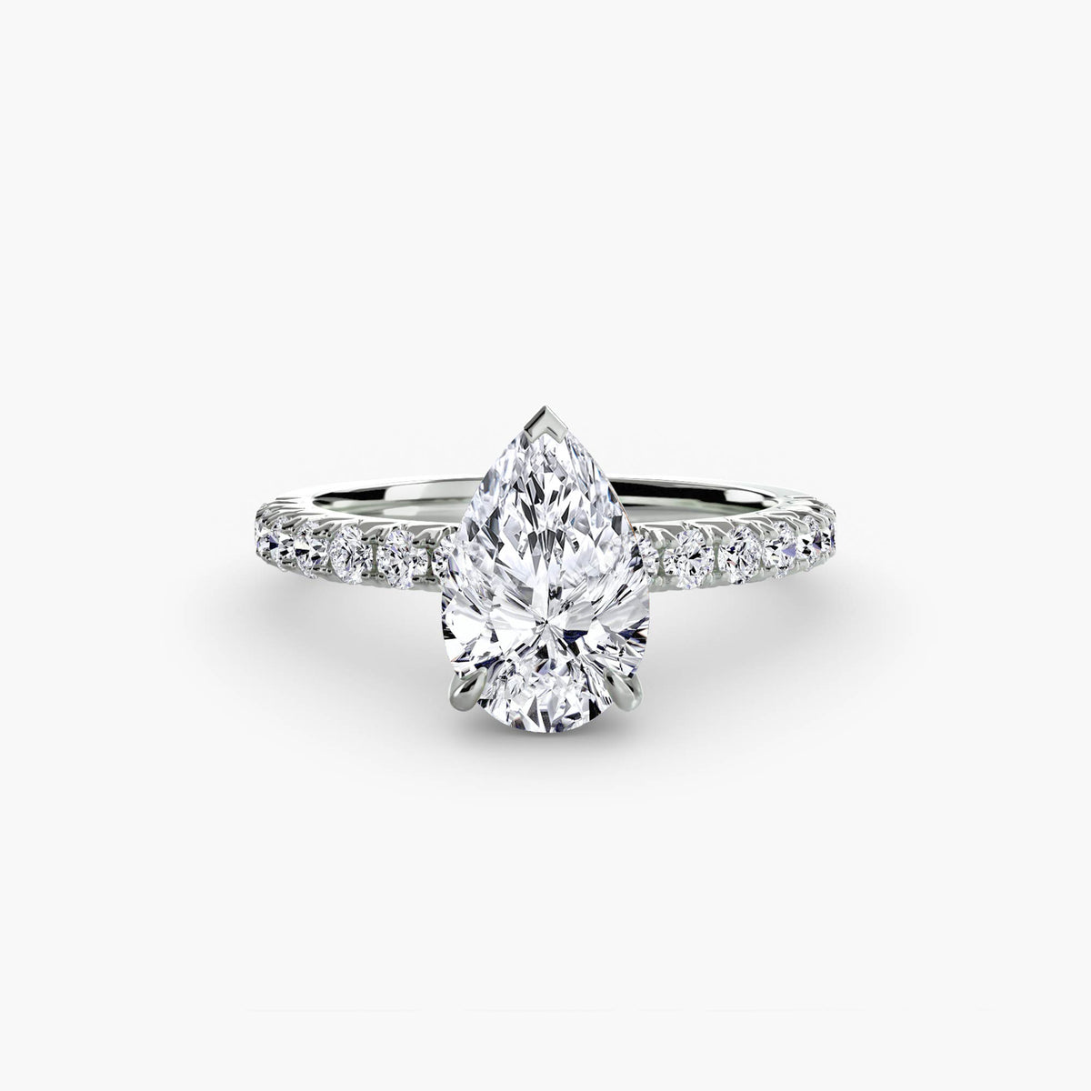 The Margot Solitaire with Pavé Setting