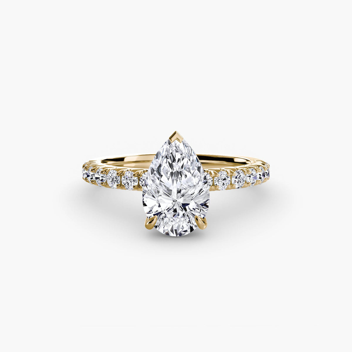 The Margot Solitaire with Pavé Setting