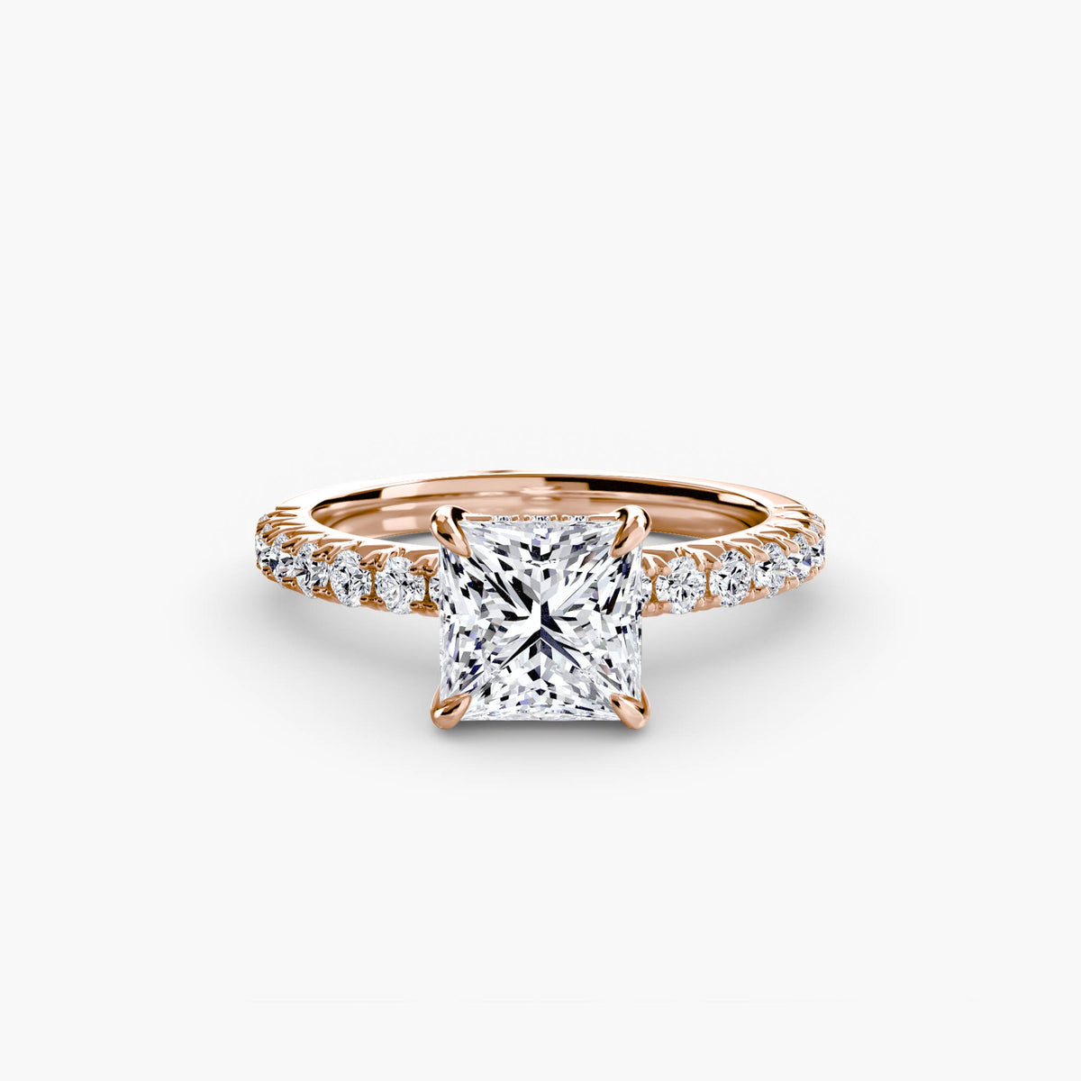 The Margot Solitaire with Pavé Setting