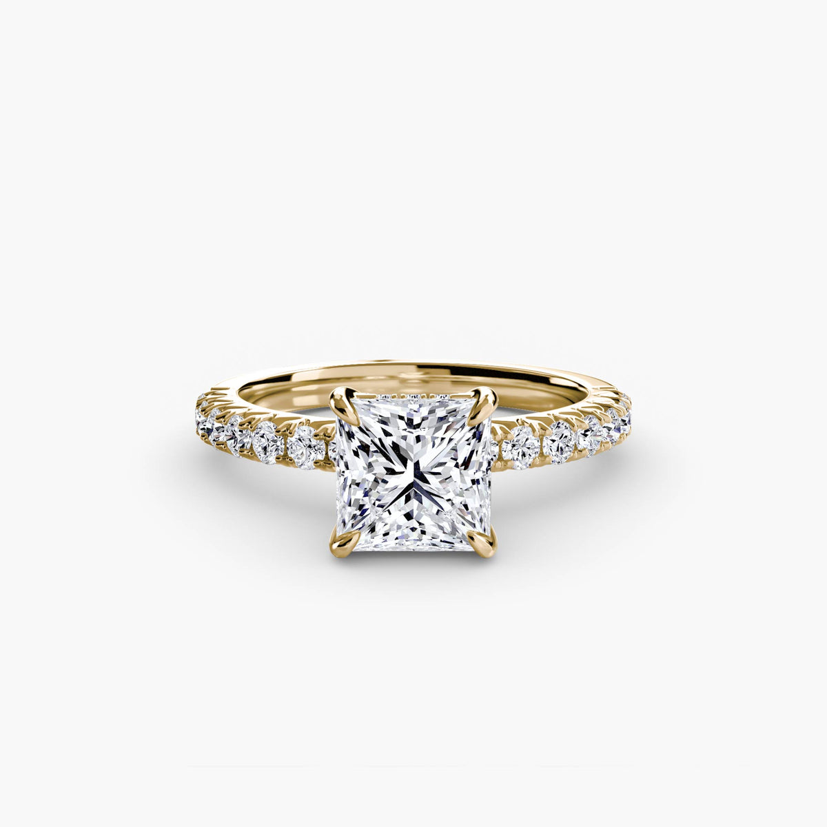 The Margot Solitaire with Pavé Setting