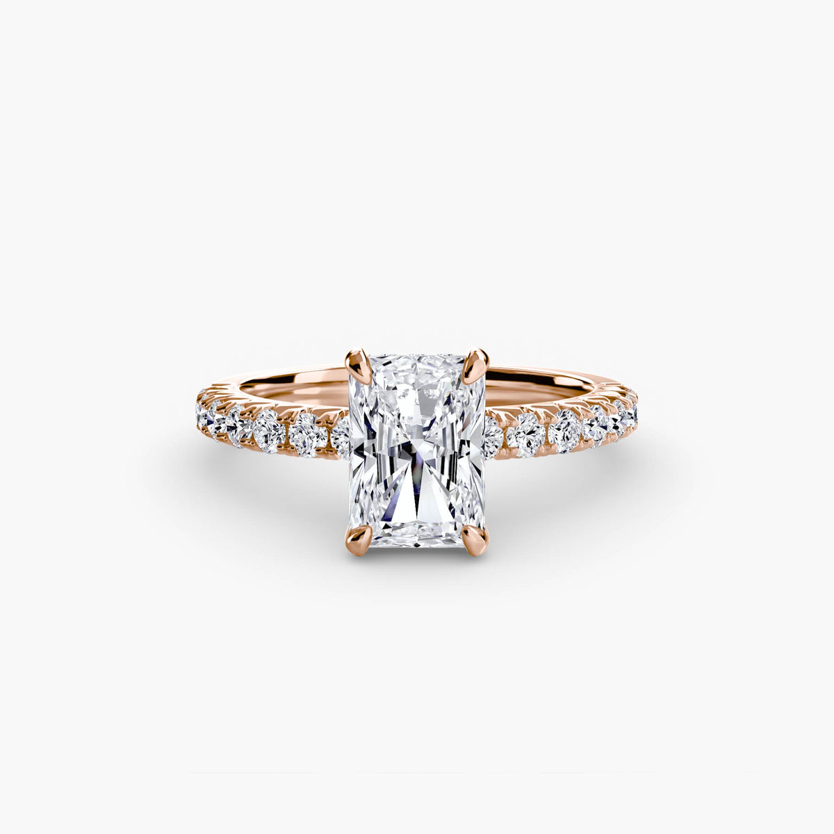 The Margot Solitaire with Pavé Setting