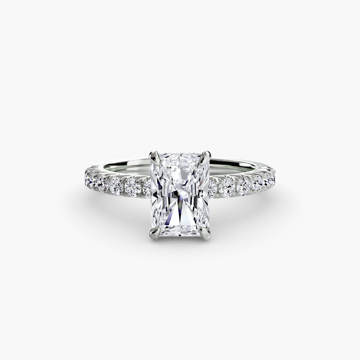 The Margot Solitaire with Pavé Setting