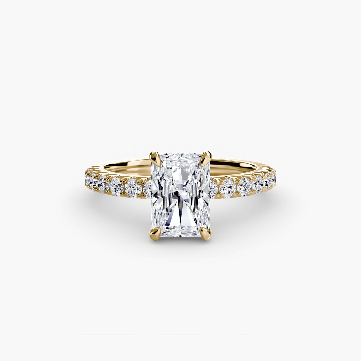 The Margot Solitaire with Pavé Setting