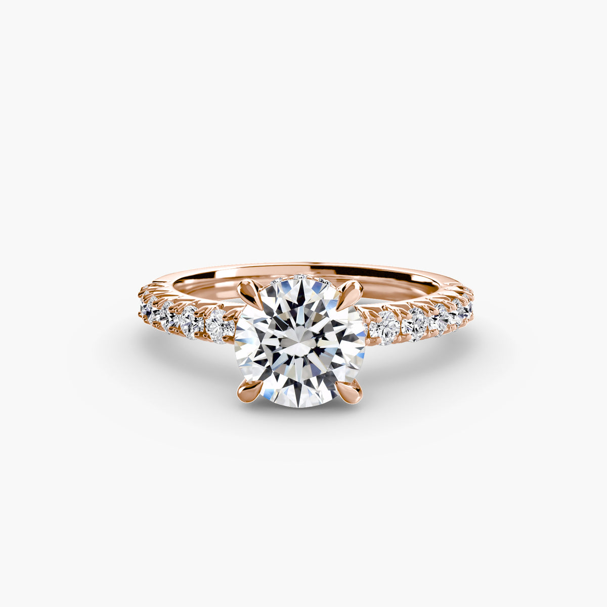 The Margot Solitaire with Pavé Setting