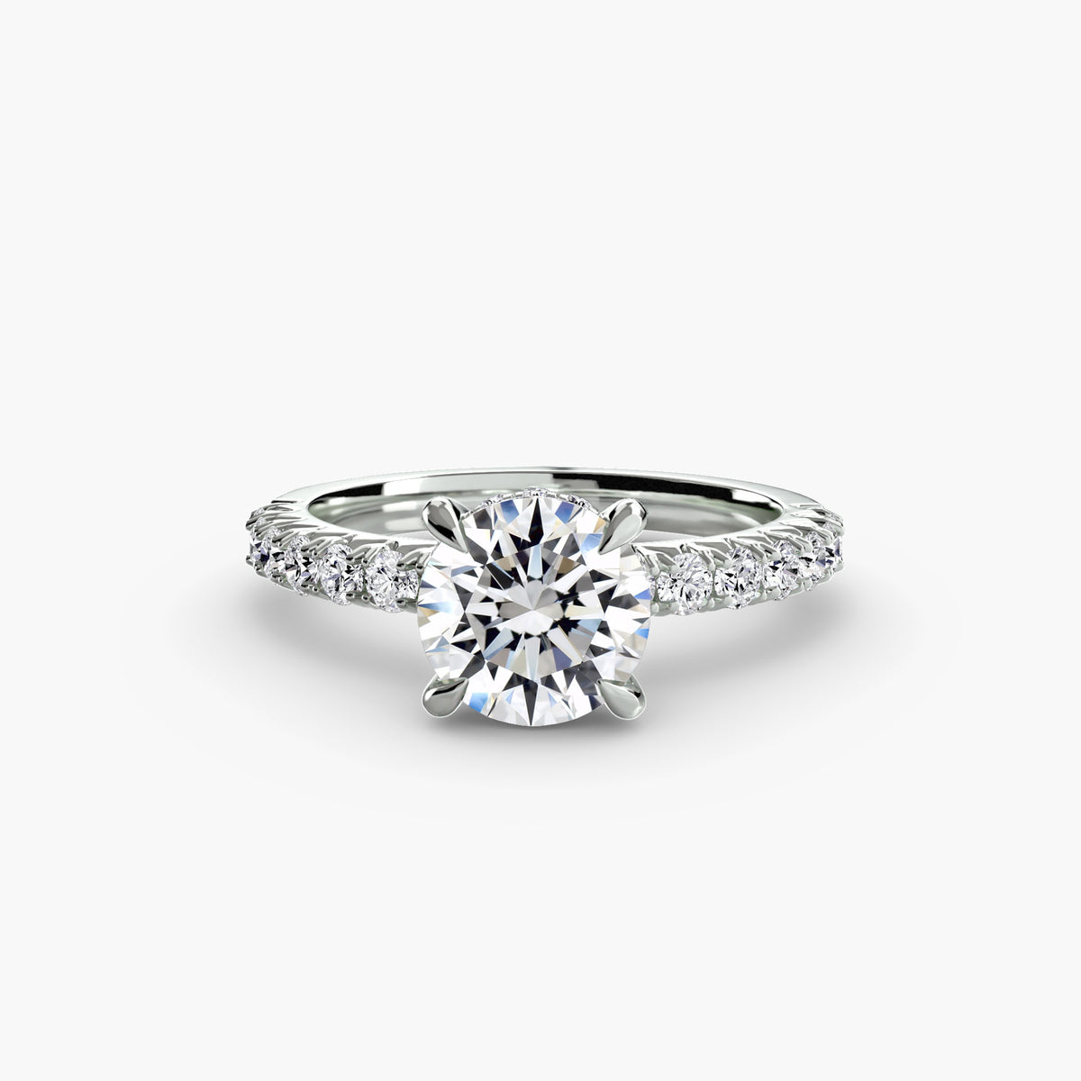 The Margot Solitaire with Pavé Setting