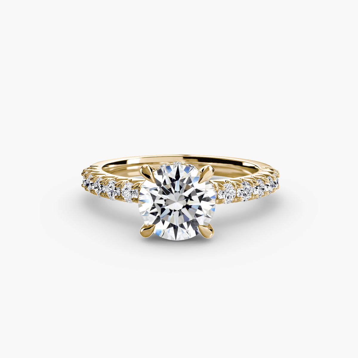 The Margot Solitaire with Pavé Setting