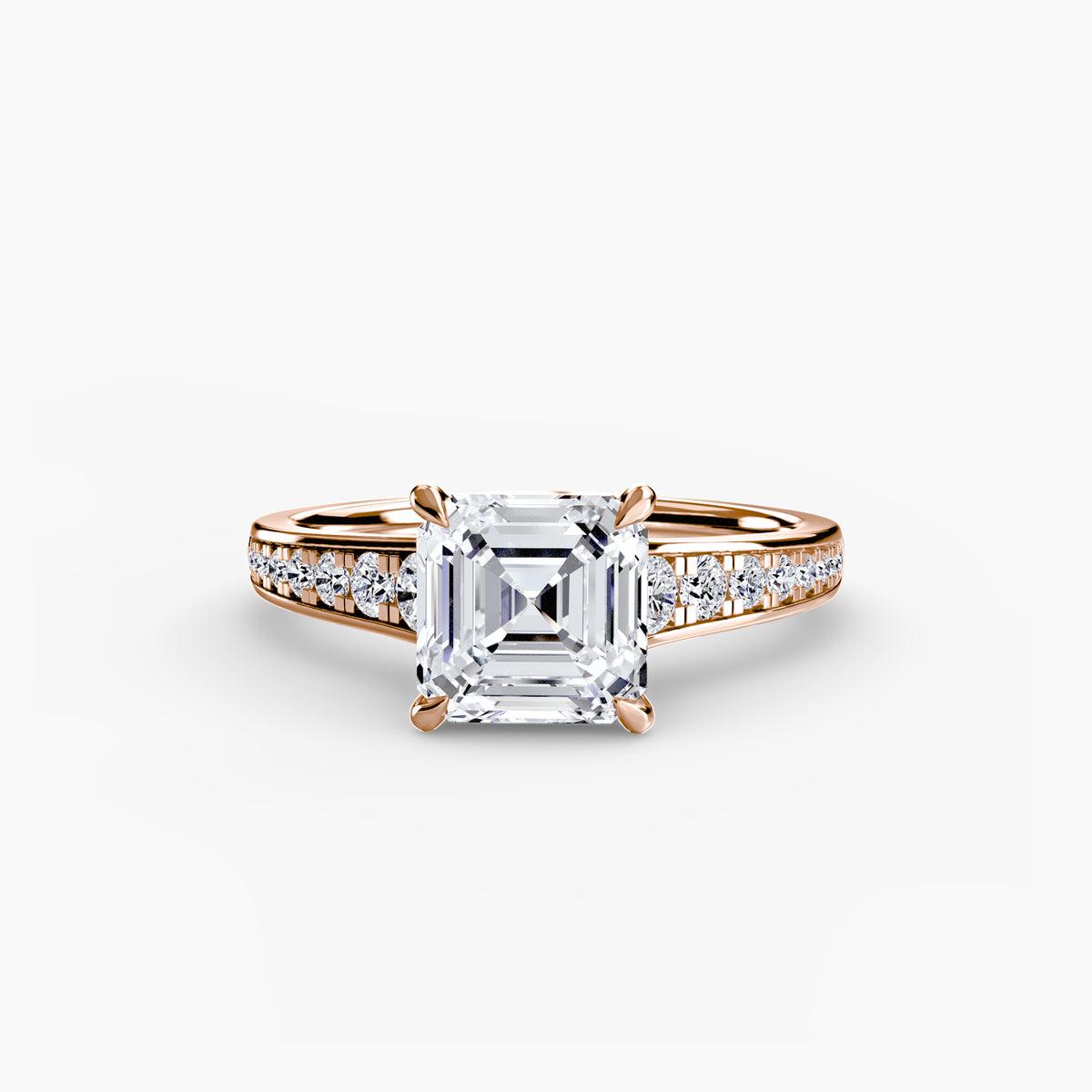 The Colette Solitaire with Pavé Setting
